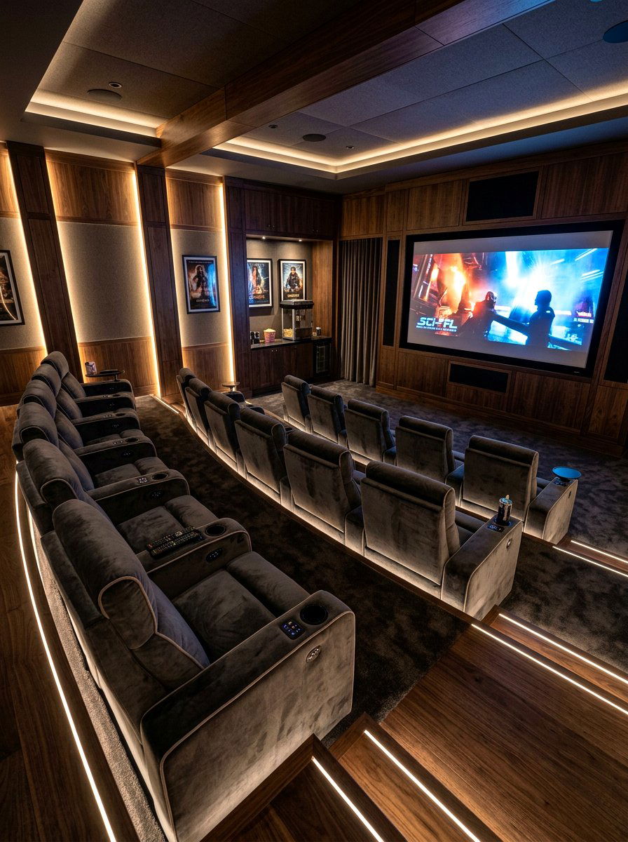Sunken Media Room Seating - 30 sunken living room ideas