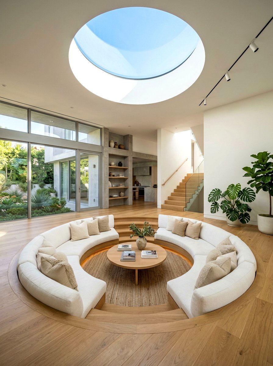Sunken Room With Skylight - 30 sunken living room ideas