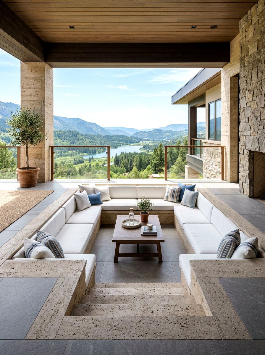Sunken Seating - 30 loggia ideas