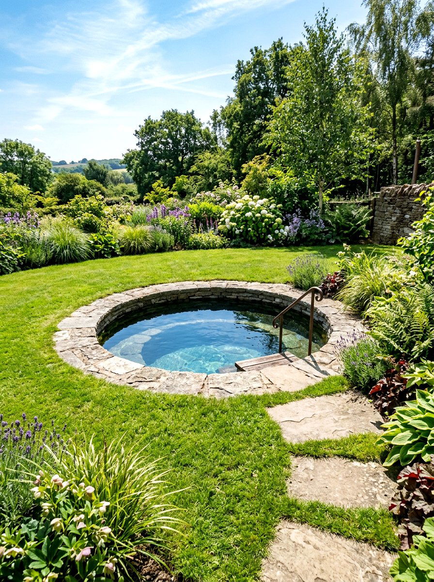 Sunken cold plunge - 30 cold plunge backyard ideas