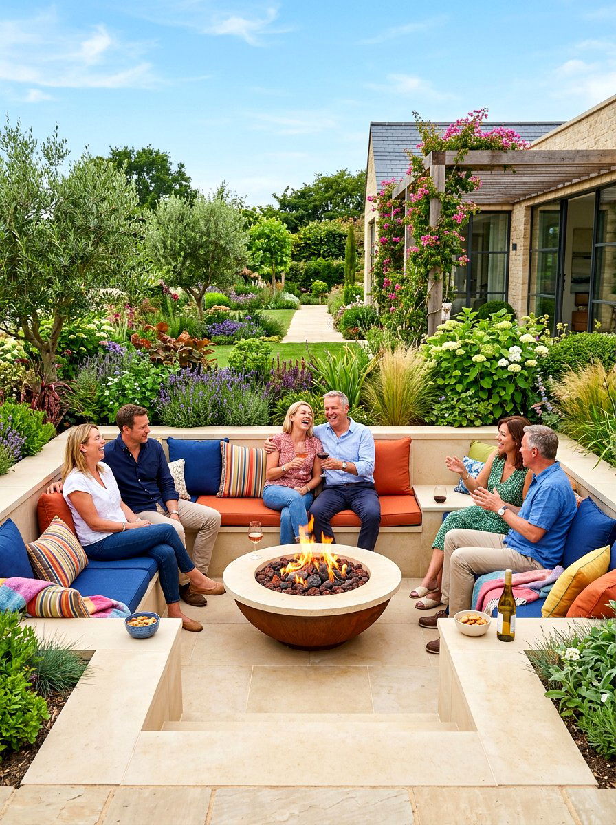 Sunken conversation pit - 30 patio lounge ideas