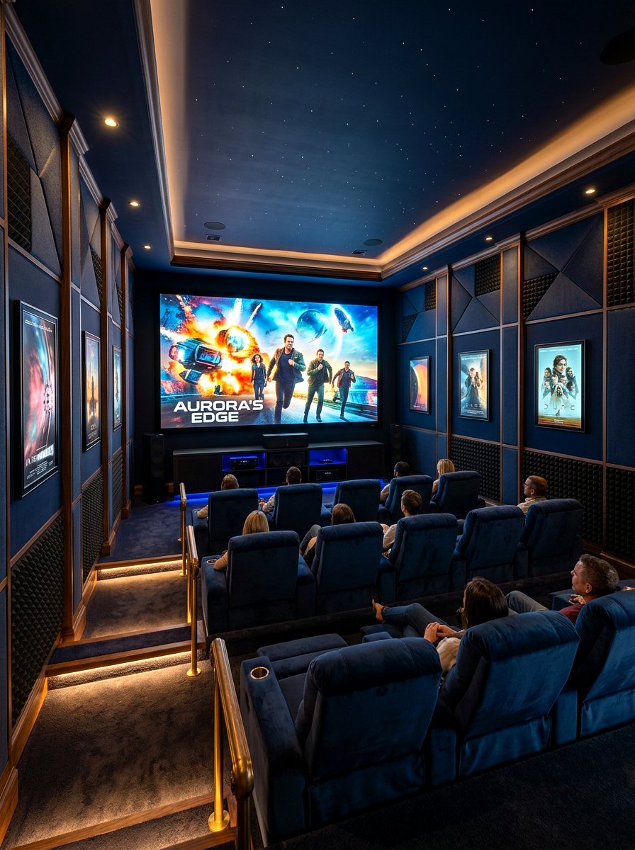 Sunken home theater room - 30 sunken conversation pit ideas