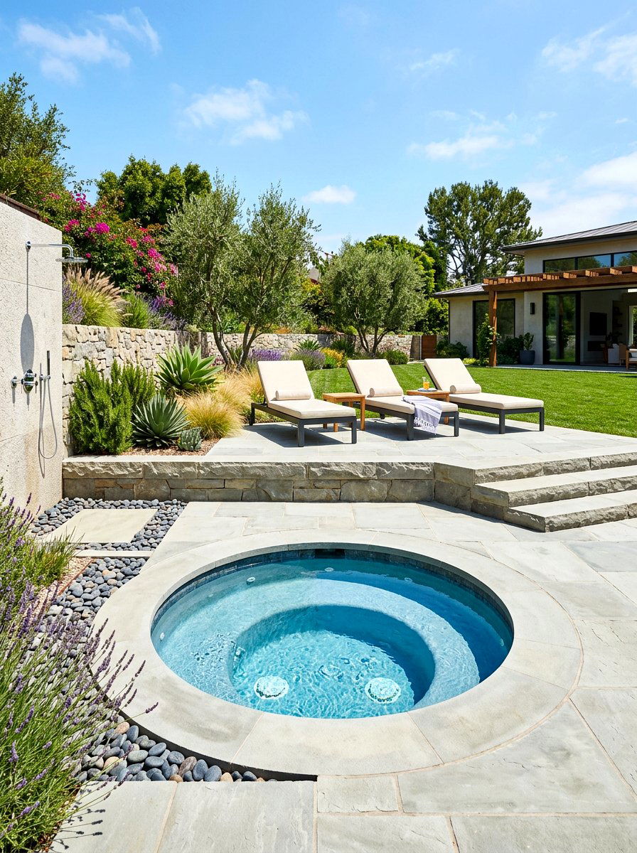 Sunken hot tub patio - 30 small hot tub patio ideas