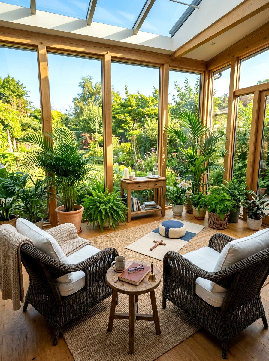 Sunlight Filled Sunroom Prayer Space - 30 prayer room ideas