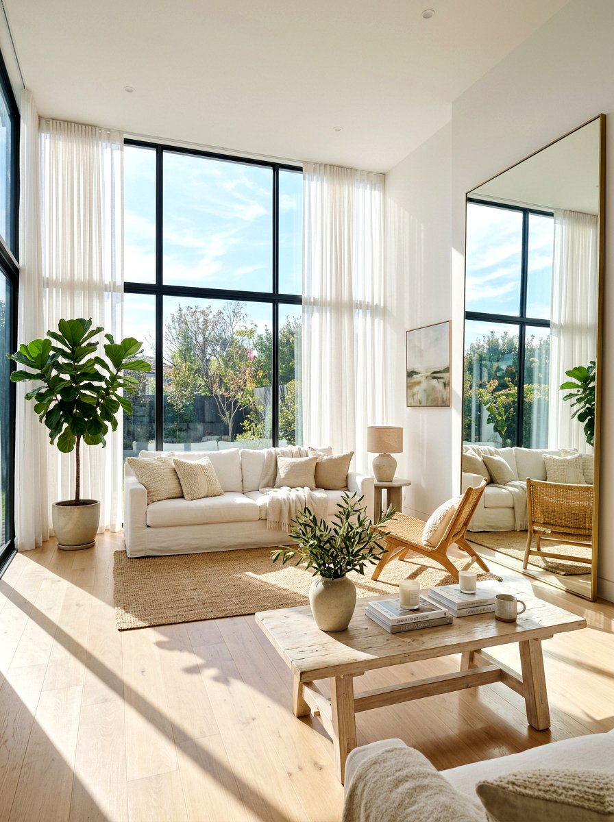 Sunlight filled living room - 30 restorative living room ideas