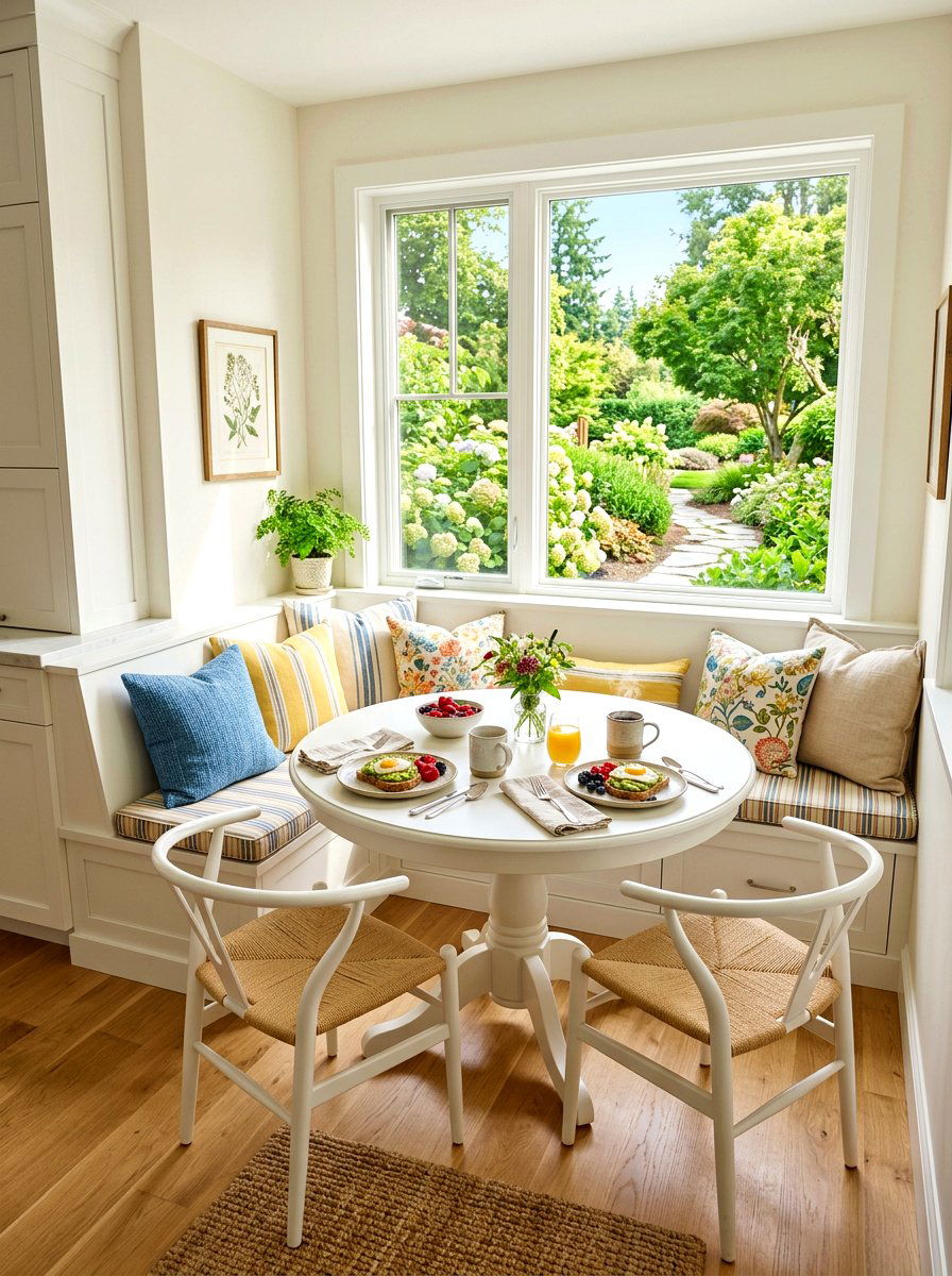 Sunlit Breakfast Nook - 30 quiet romance home ideas