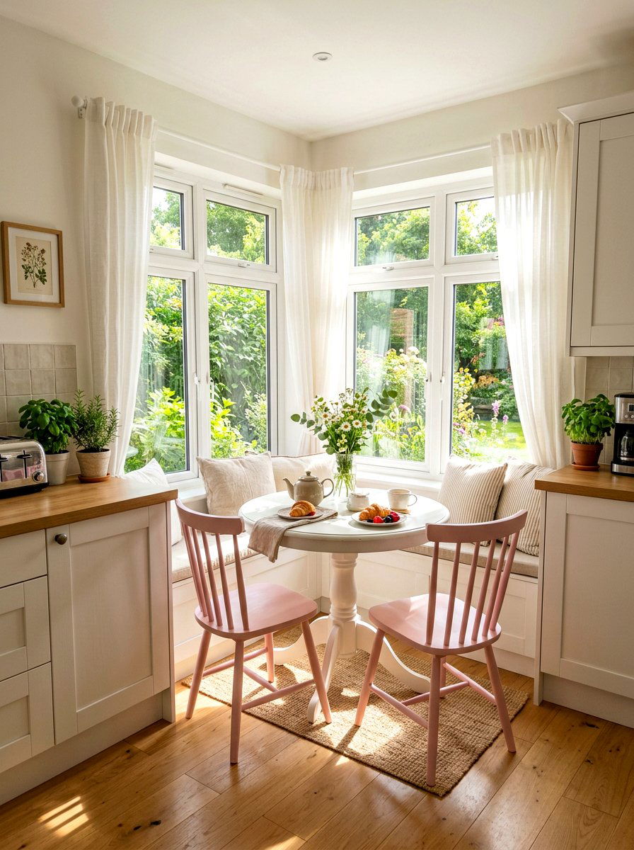 Sunlit Kitchen Corner Nook - 30 eat in kitchen ideas