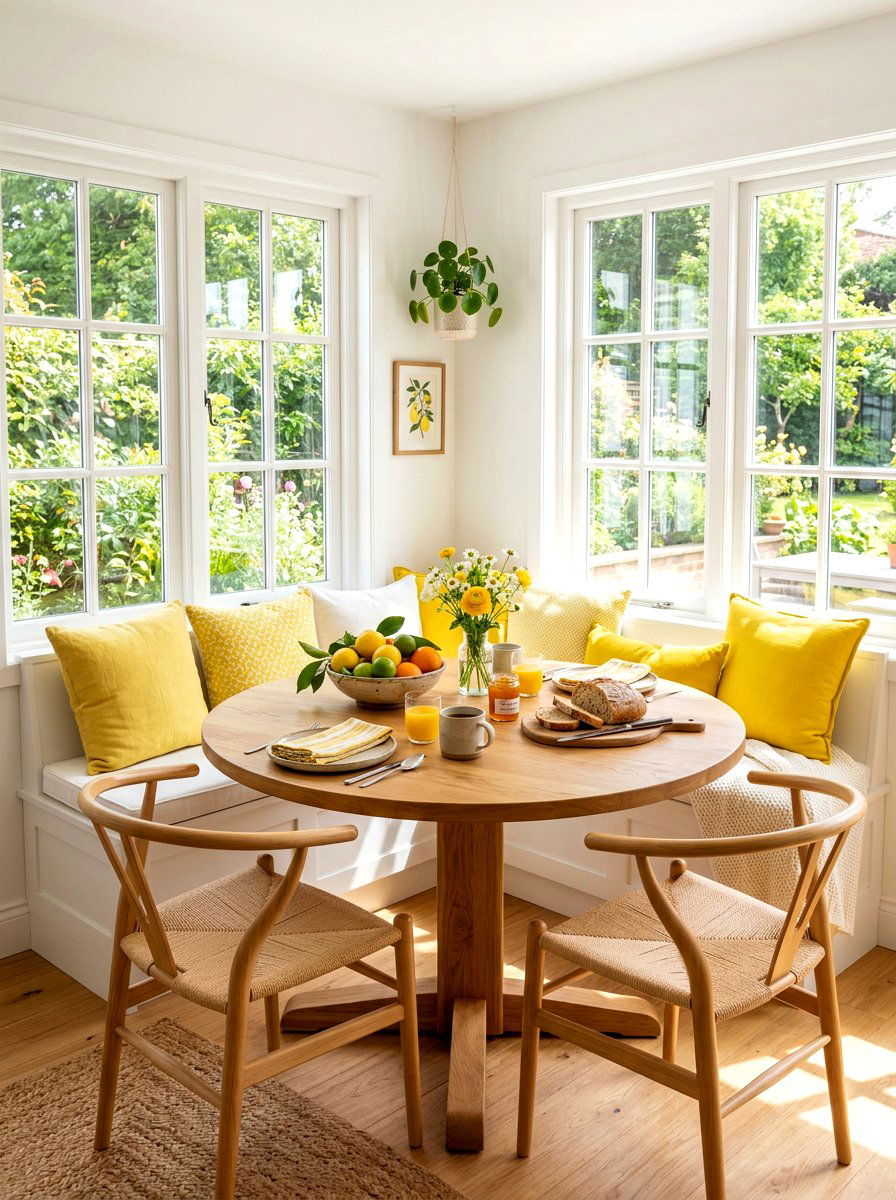 Sunny Breakfast Corner - 30 at home cafe dining ideas