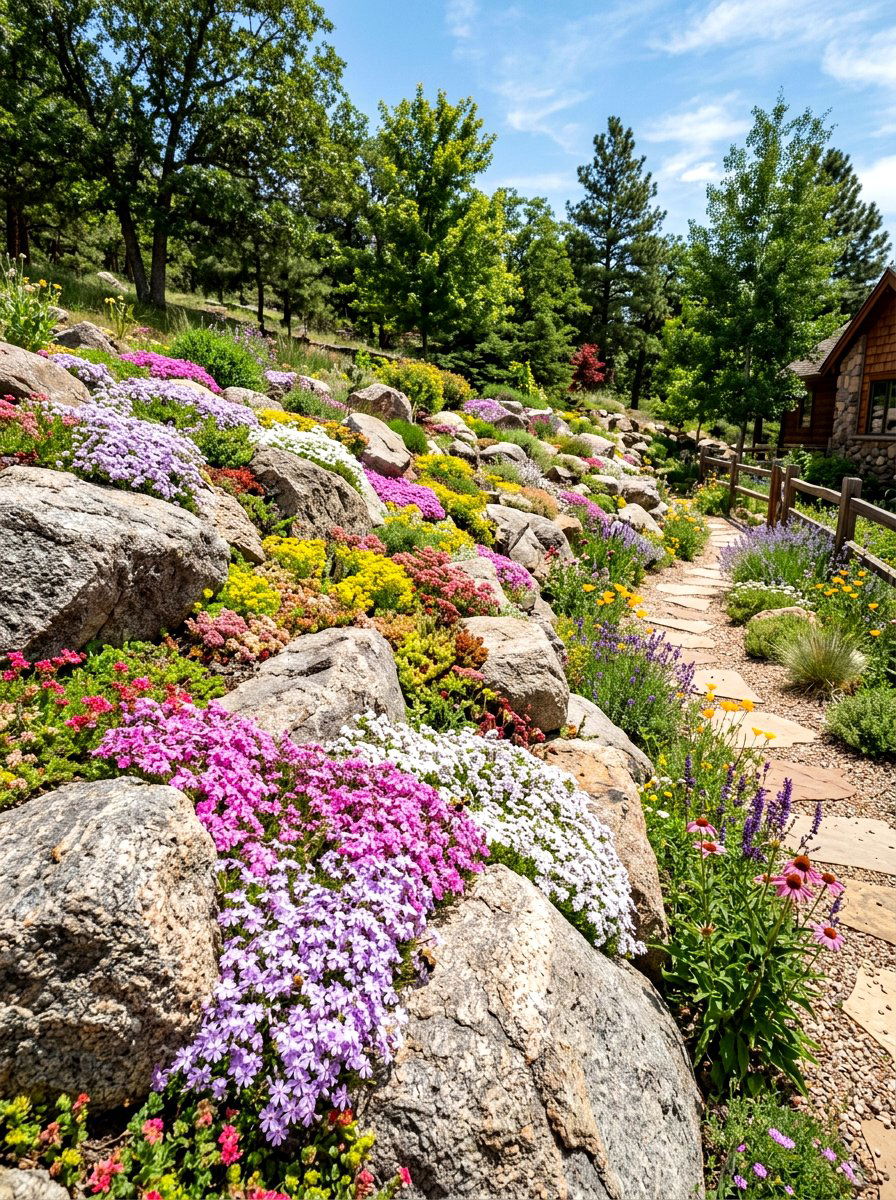 Sunny Rock Garden - 30 pollinator paradise backyard ideas