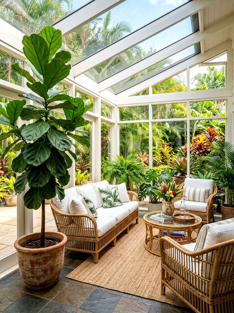 Sunny Sunroom Fiddle Leaf Fig - 30 fiddle leaf fig decor ideas