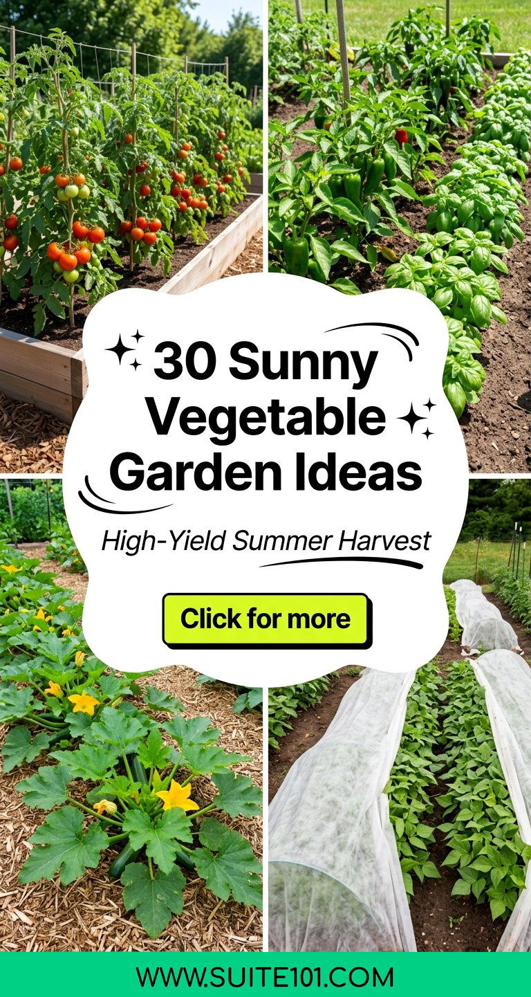 Sunny Vegetable Garden Ideas 30 High-Yield Crops for Summer - Sunny Vegetable Garden Ideas: 30 High-Yield Crops for Summer