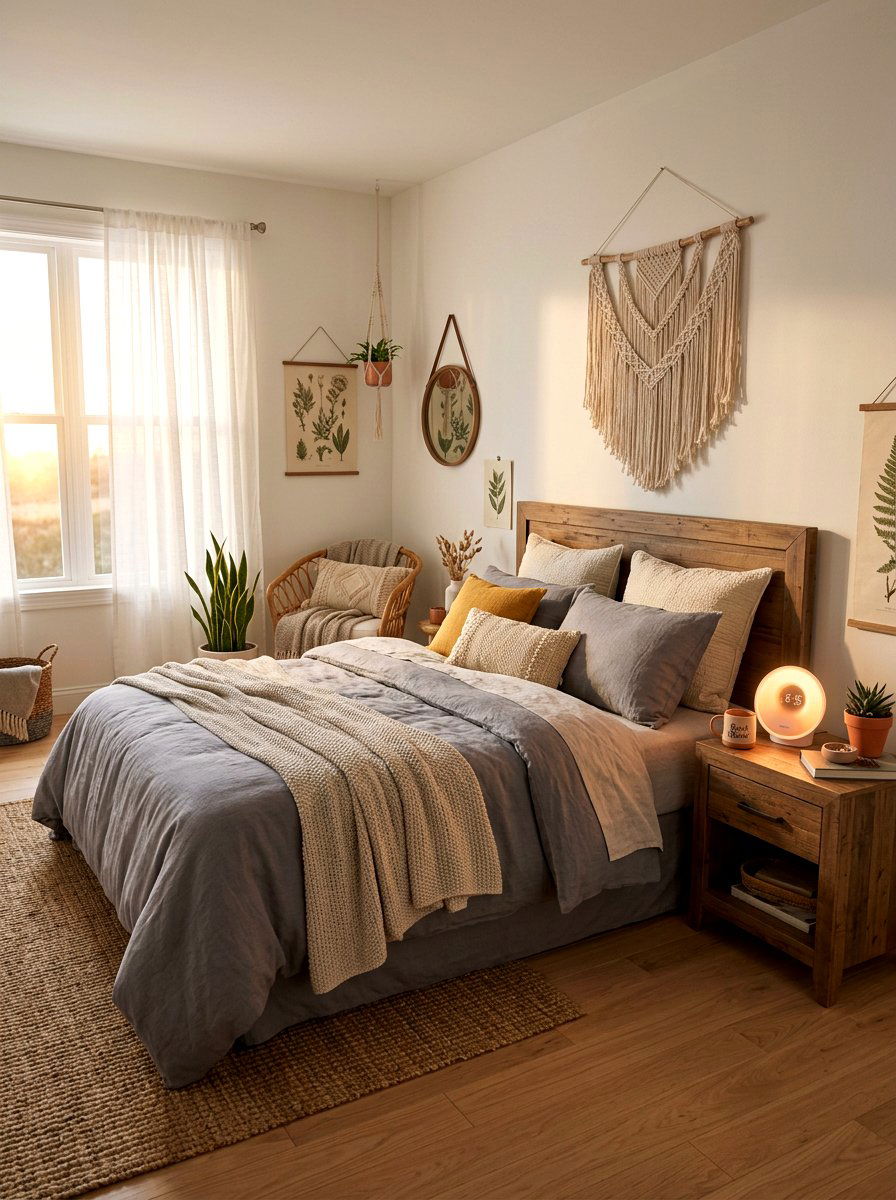 Sunrise alarm clock - 30 circadian bedroom lighting ideas