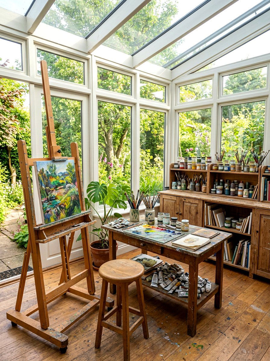 Sunroom Art Studio - 30 sunroom ideas