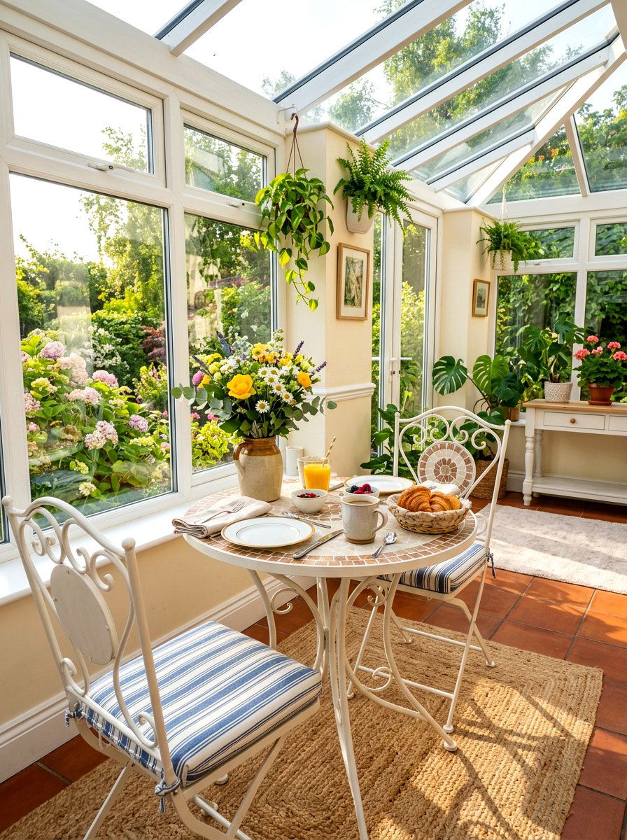 Sunroom Breakfast Table - 30 bright sunroom ideas