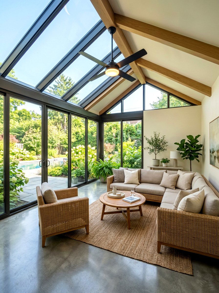 Sunroom Ceiling Fan - 30 sunroom lighting ideas