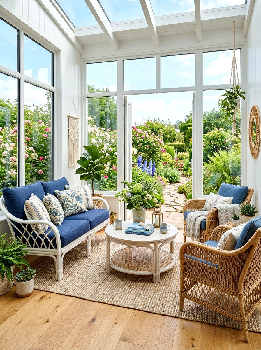 Sunroom Conversational Nook - 30 conversation seating ideas