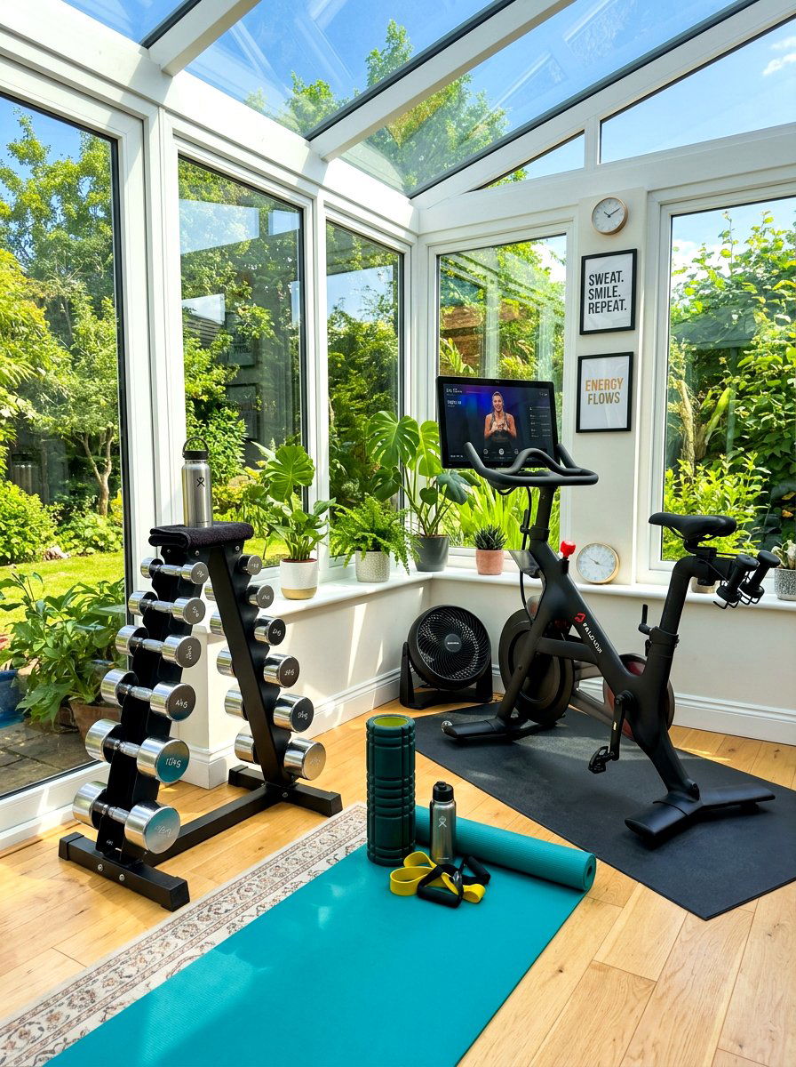 Sunroom Corner Exercise Spot - 30 apartment sunroom corner ideas