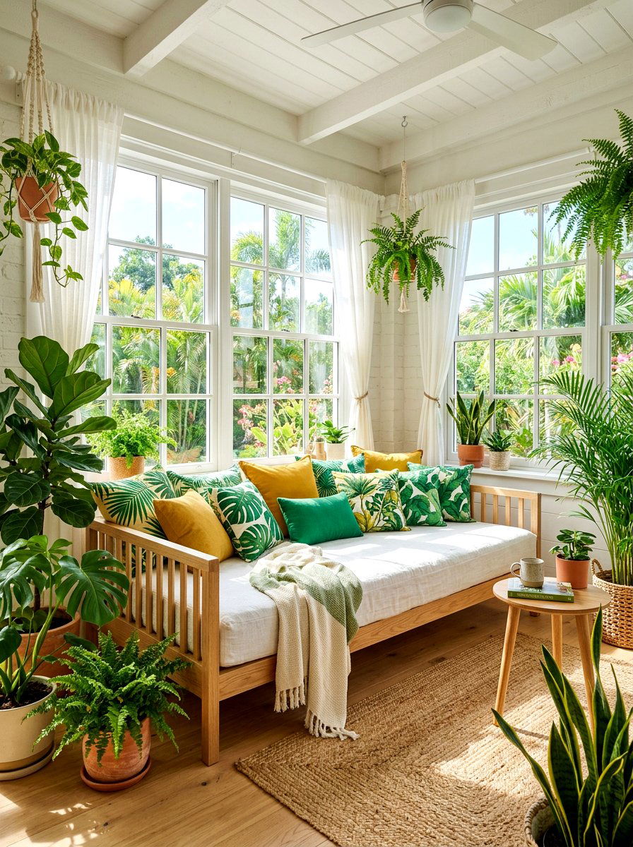 Sunroom Daybed - 30 built in daybed nook ideas