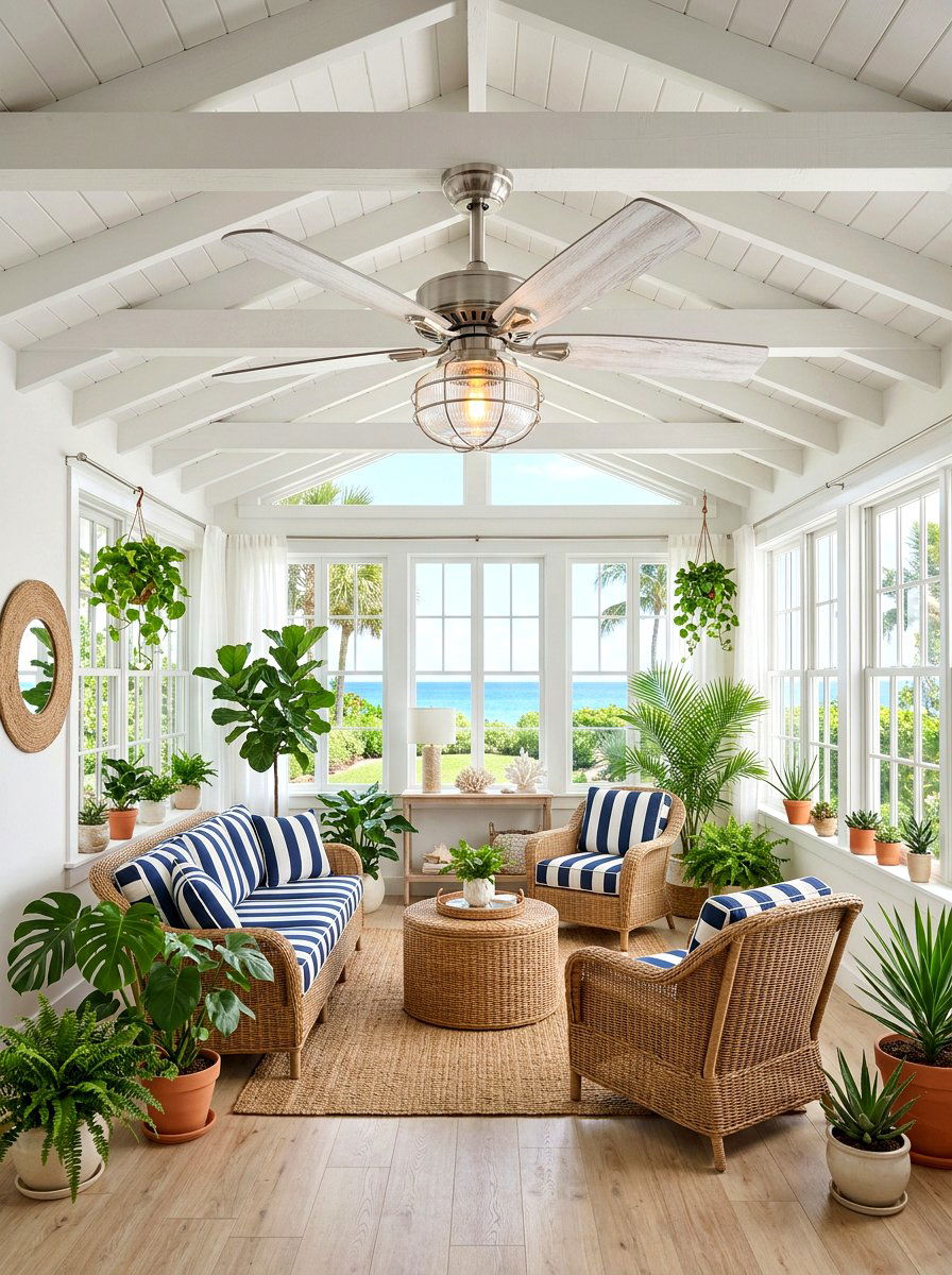 Sunroom Dimmable Ceiling Fan Light - 30 dimmable lighting ideas