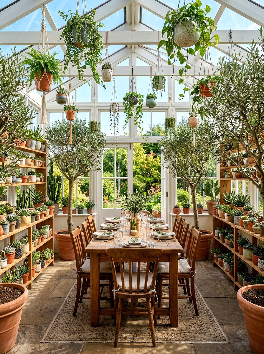 Sunroom Dining With Plants - 30 sunroom dining ideas