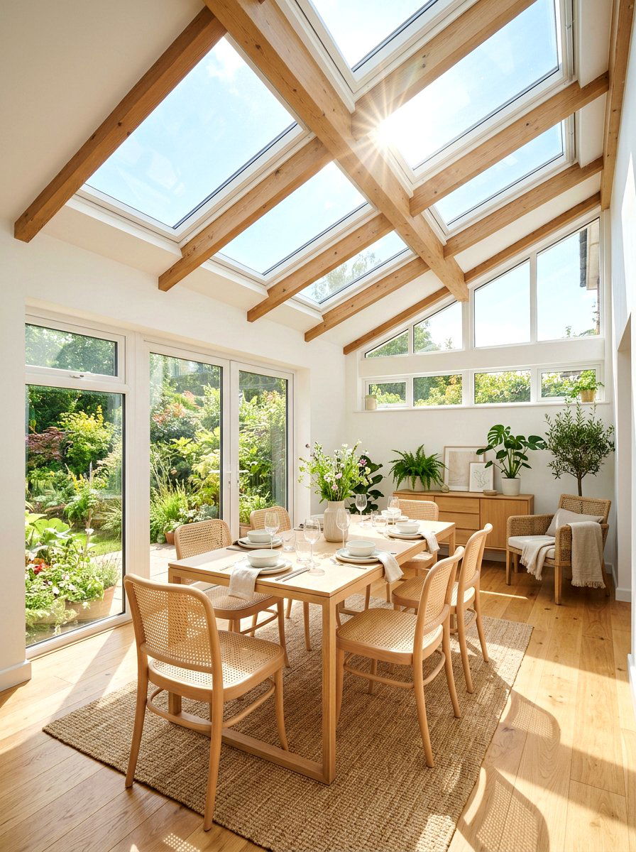 Sunroom Dining With Skylights - 30 sunroom dining ideas
