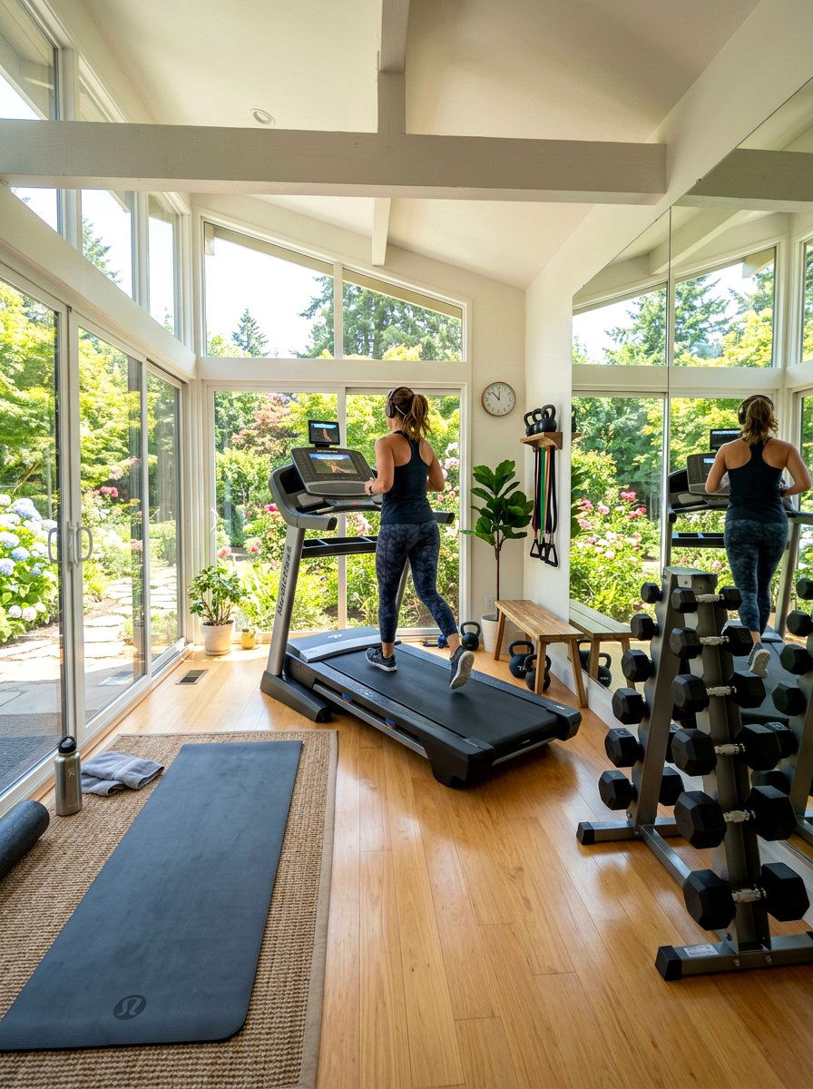 Sunroom Gym - 30 sunroom ideas