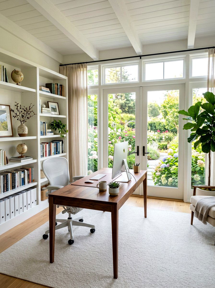 Sunroom Home Office Space - 30 enclosed patio sunroom ideas