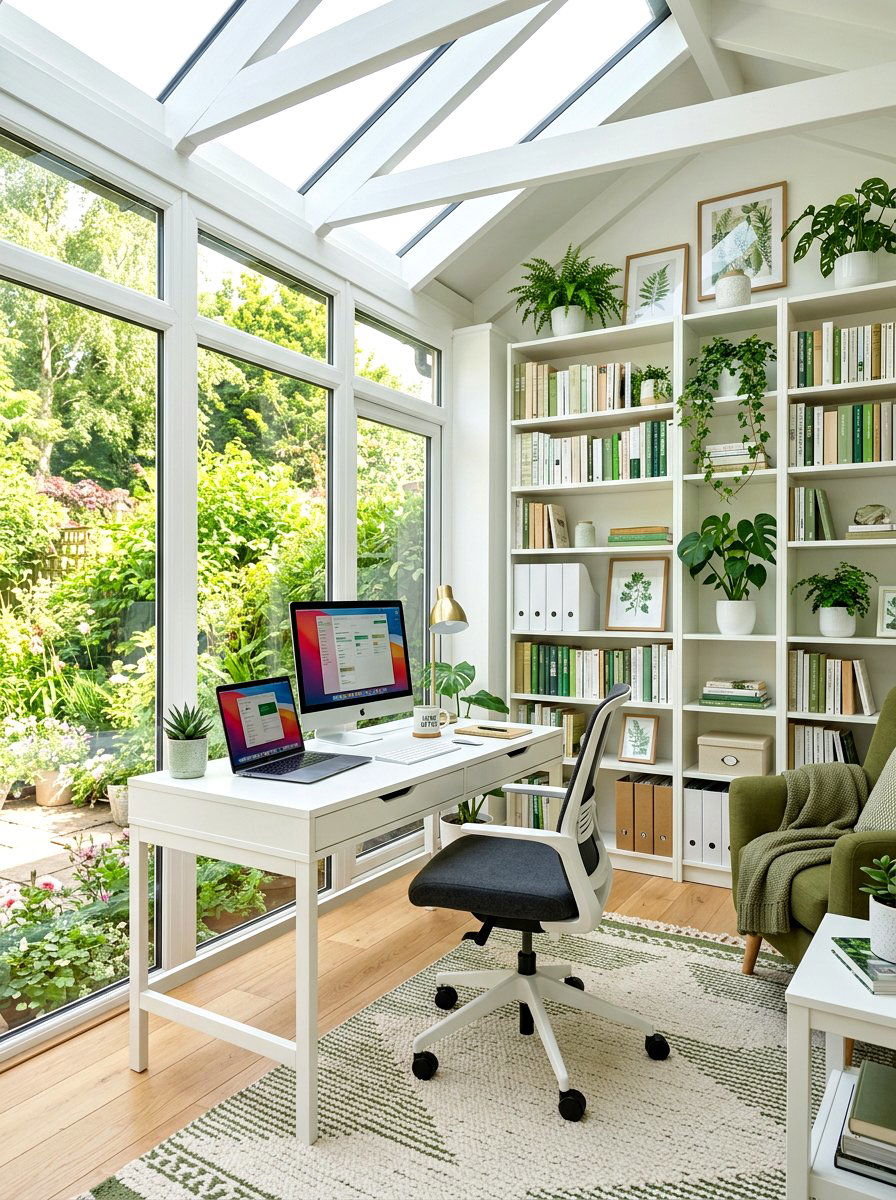 Sunroom Home Office - 30 cozy sunroom ideas