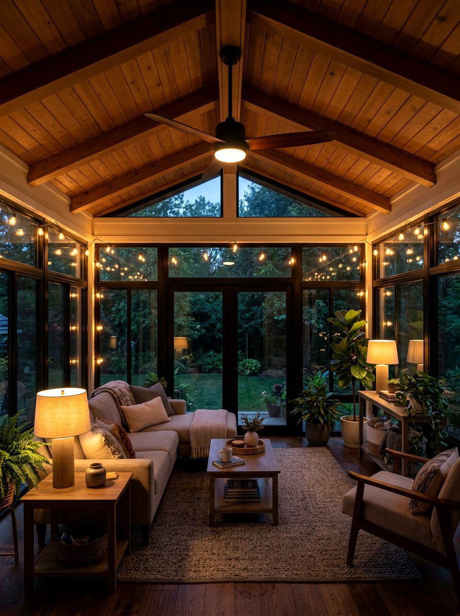 Sunroom Lighting - 30 sunroom decor ideas