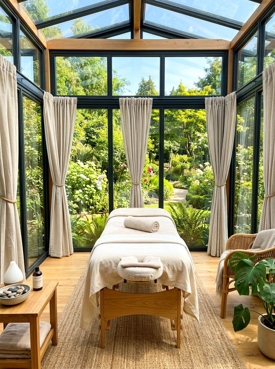 Sunroom Massage Area - 30 massage corner ideas