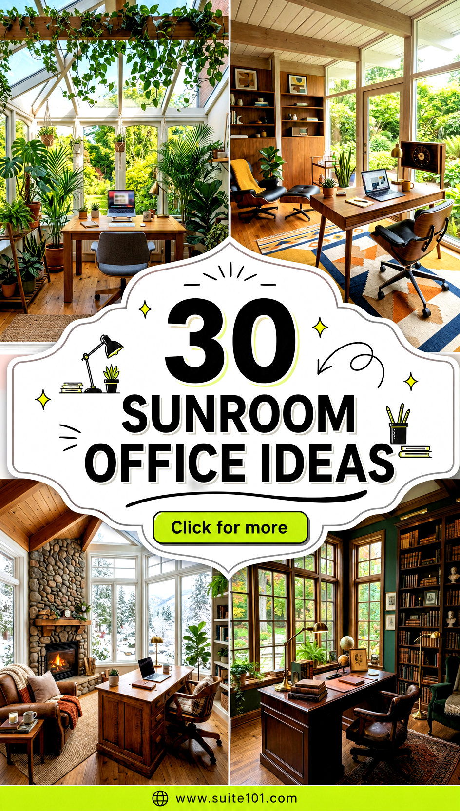 Sunroom Office Ideas 30 Productive Setups with Natural Light - Sunroom Office Ideas: 30 Productive Setups with Natural Light