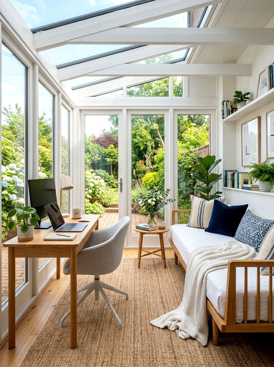 Sunroom Office With Daybed - 30 sunroom office ideas