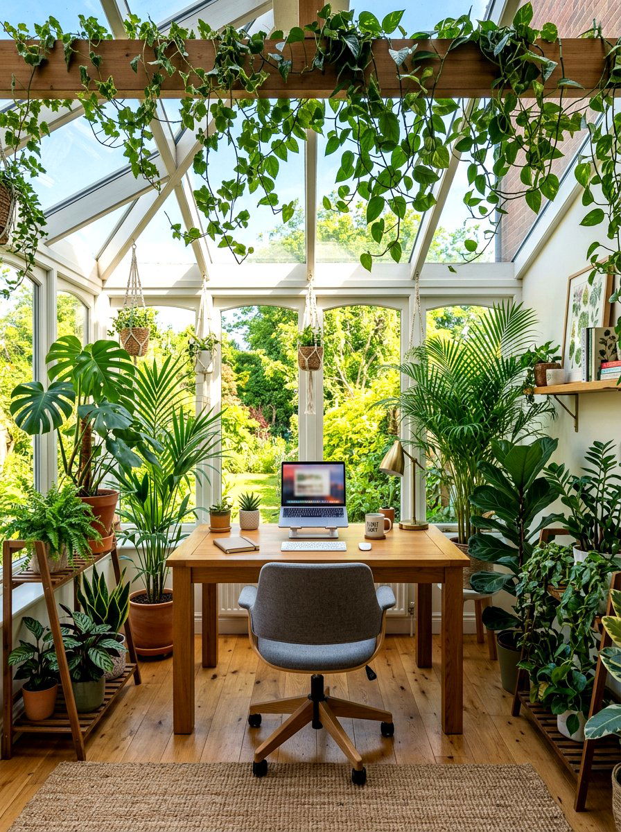 Sunroom Office With Plants - 30 sunroom office ideas