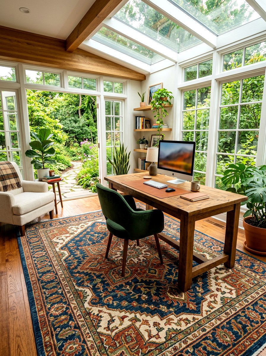 Sunroom Office With Rug - 30 sunroom office ideas