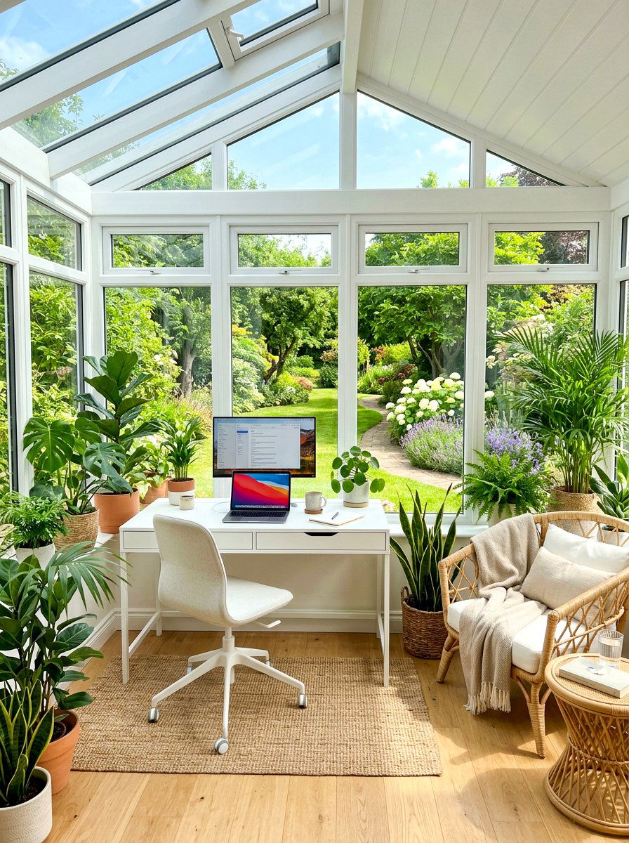 Sunroom Office - 30 flex room office ideas