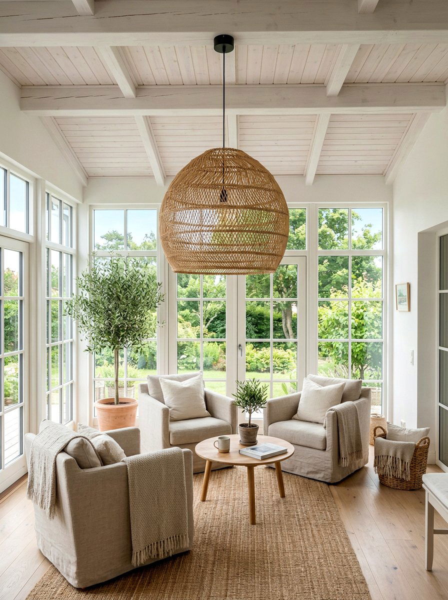 Sunroom Pendant Light Fixture - 30 small sunroom ideas