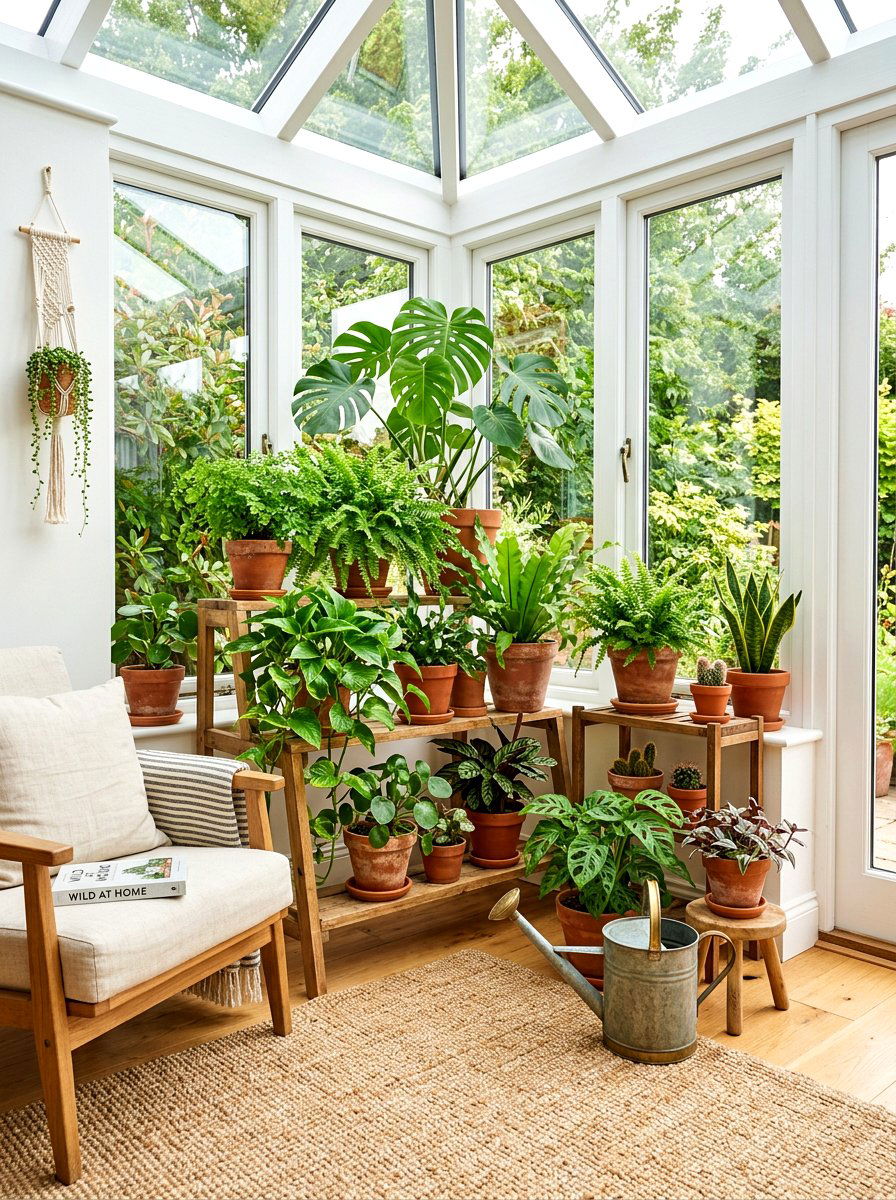 Sunroom Plant Corner - 30 apartment sunroom corner ideas