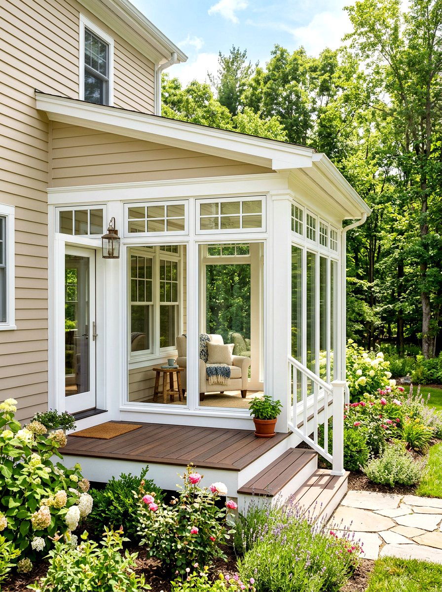 Sunroom Style Porch - 30 shed porch ideas