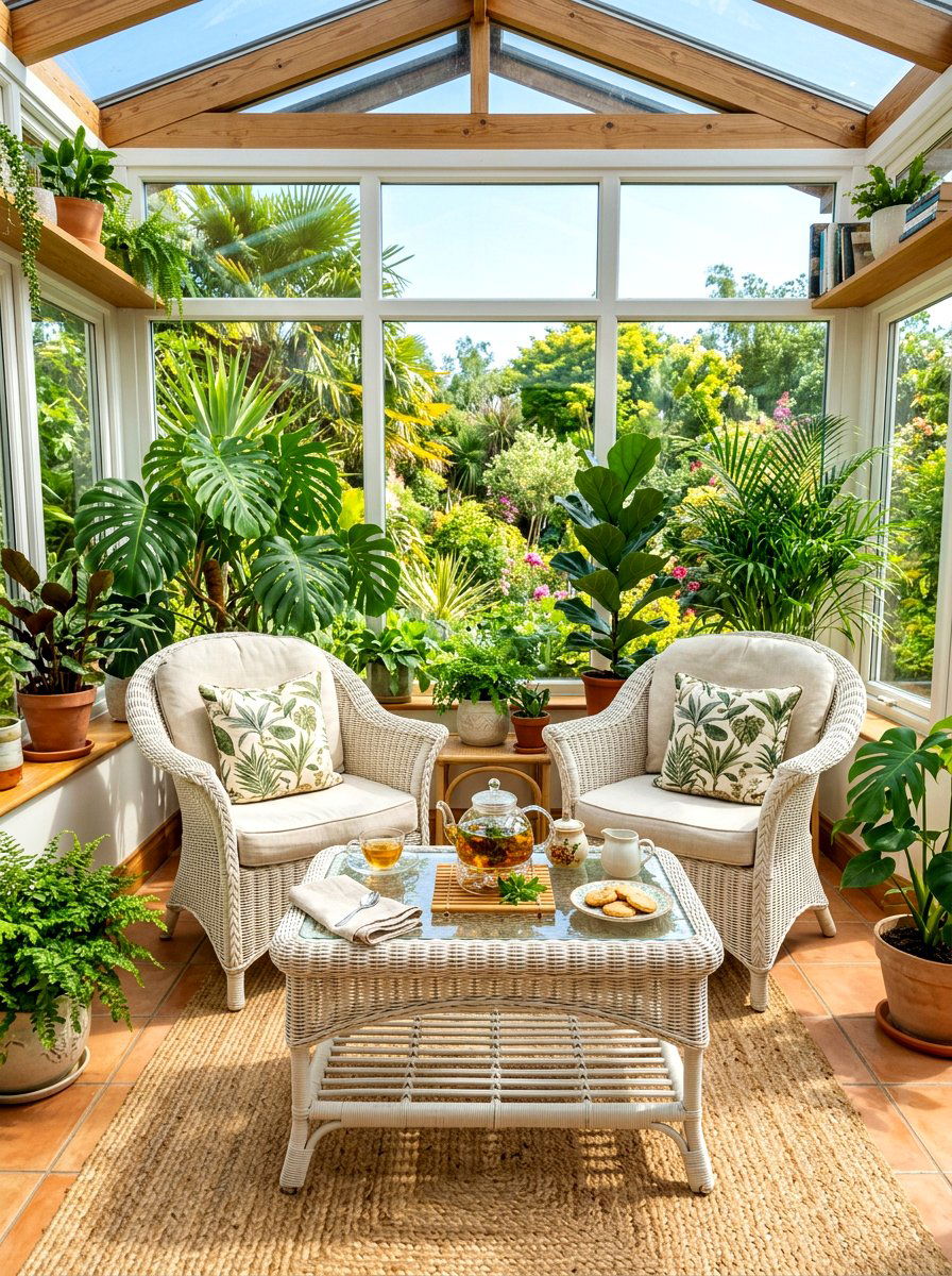 Sunroom Tea Retreat - 30 tea nook ideas