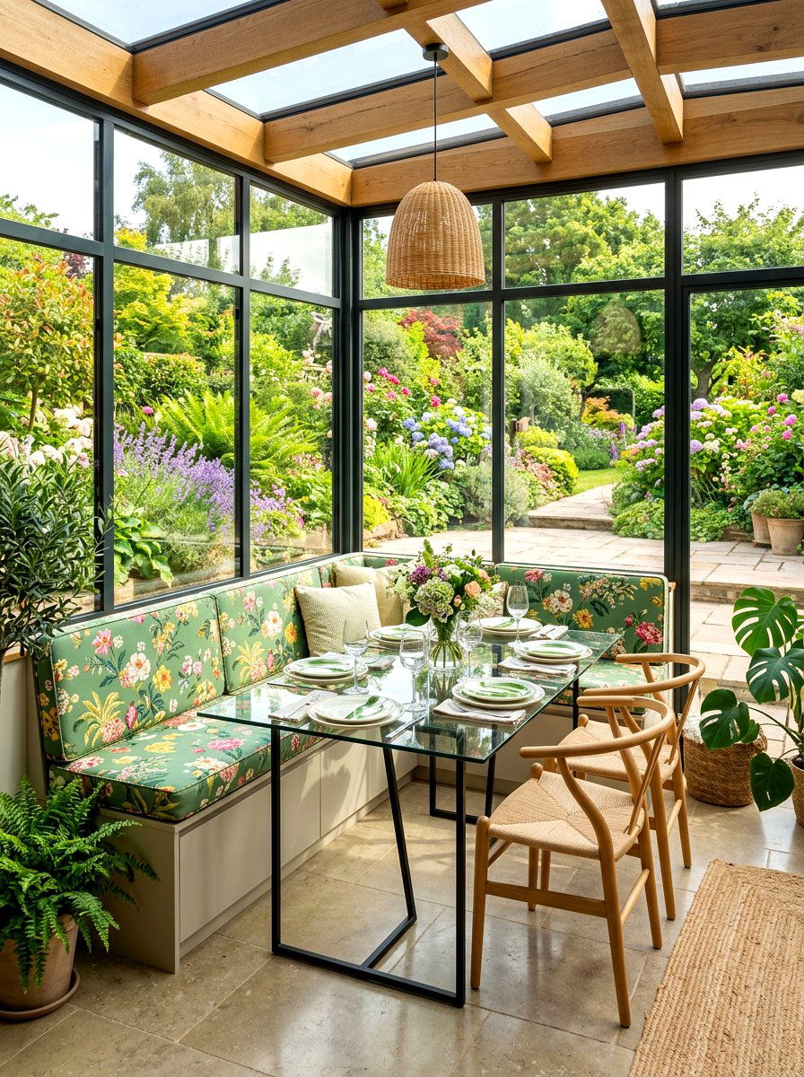 Sunroom Window Seat Dining - 30 banquette window nook ideas