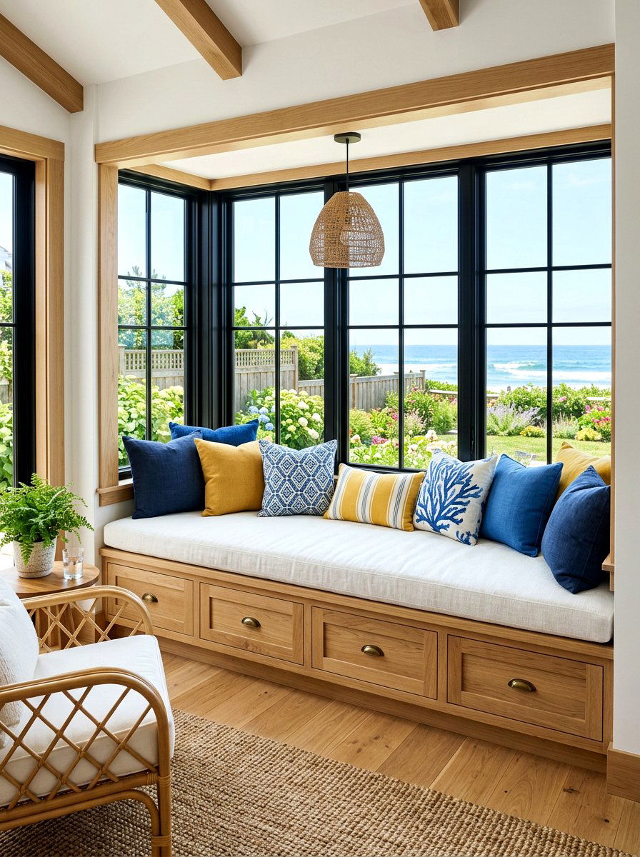Sunroom Window Seat - 30 apartment sunroom corner ideas