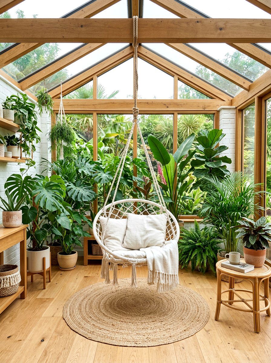 Sunroom With Hanging Chair - 30 small sunroom ideas