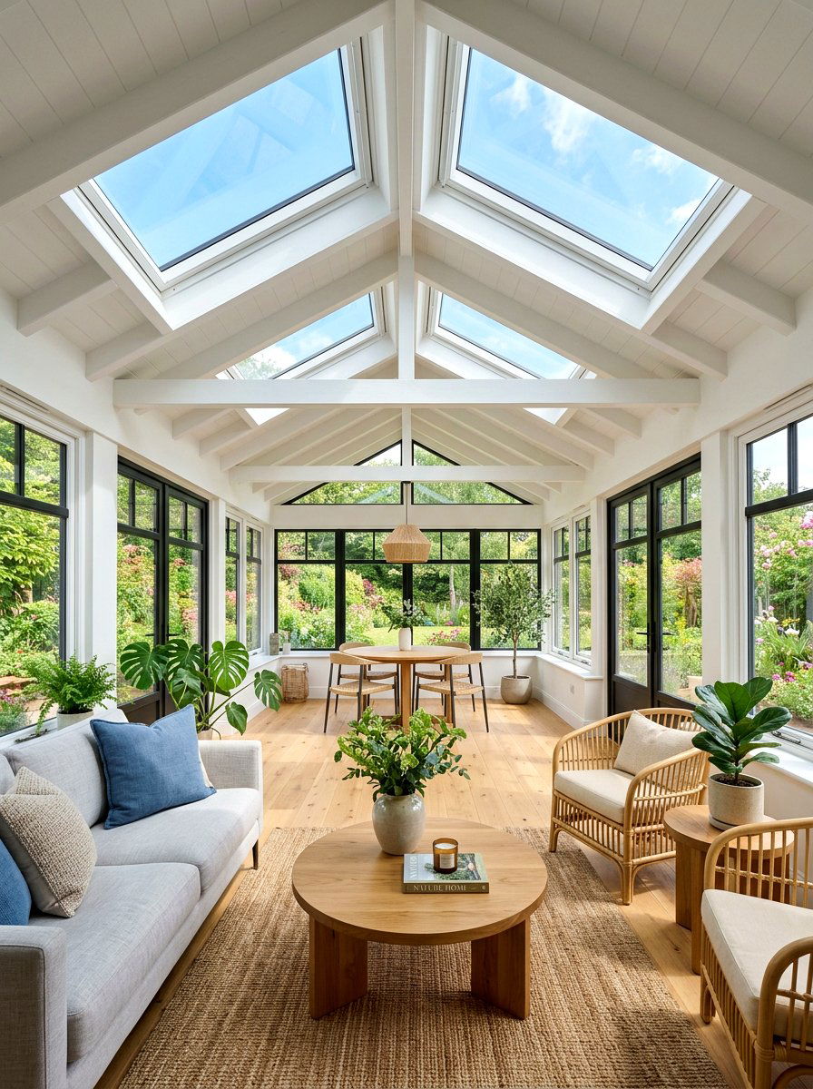 Sunroom With Roof Skylights - 30 enclosed patio sunroom ideas