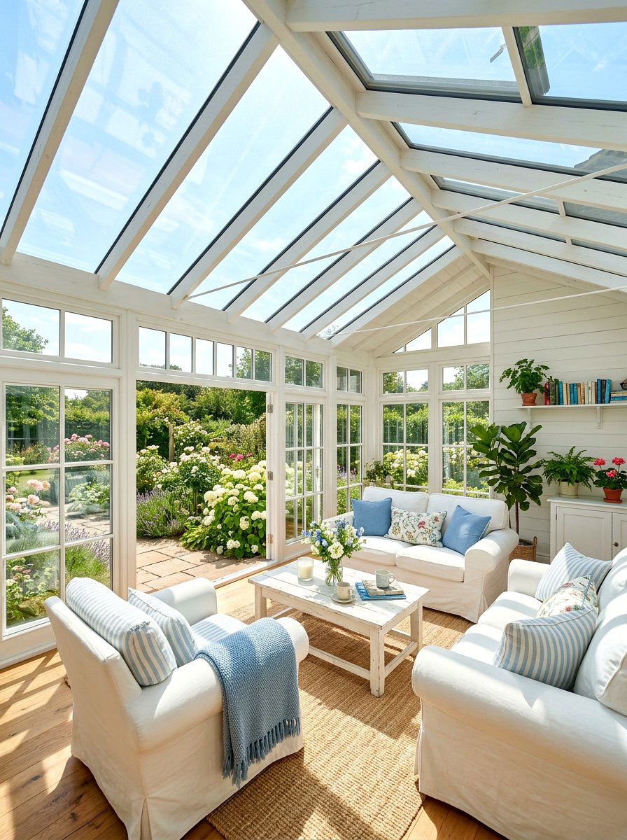 Sunroom With Skylights - 30 farmhouse sunroom ideas