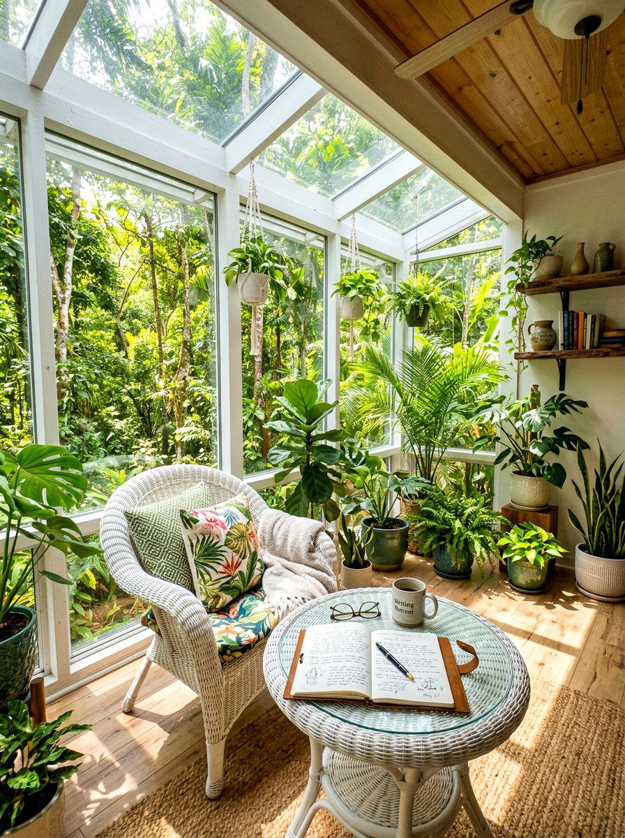 Sunroom Writing Retreat - 30 journaling nook ideas