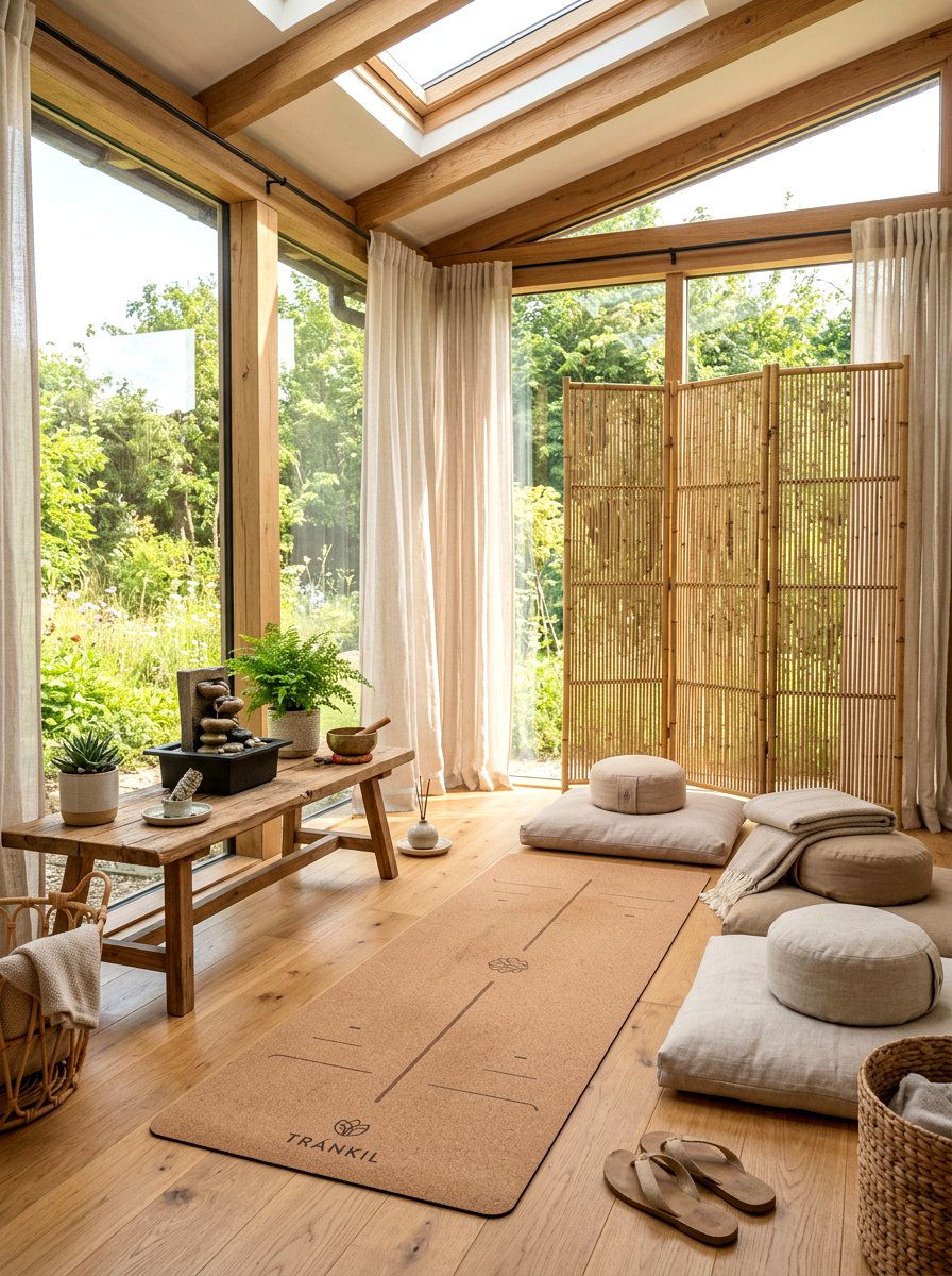 Sunroom Yoga Meditation Space - 30 apartment sunroom corner ideas