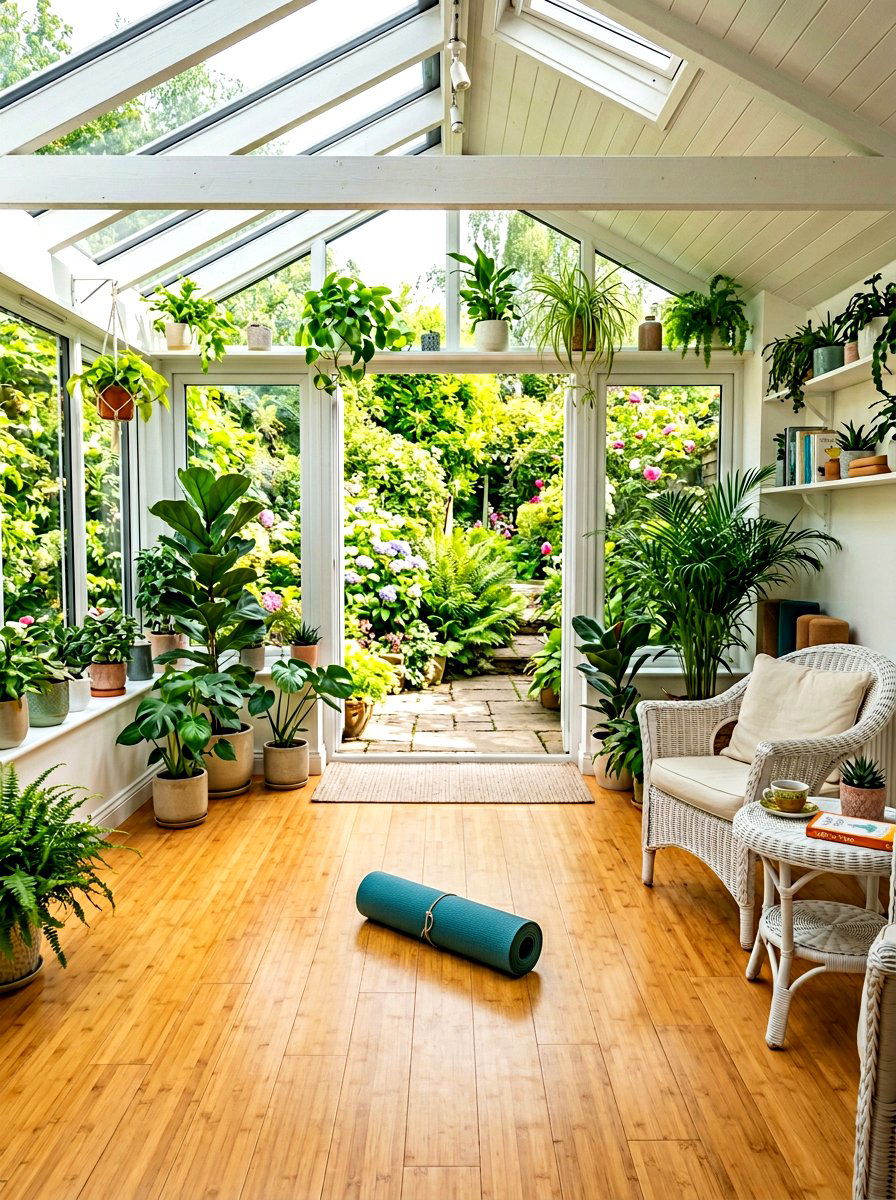 Sunroom Yoga Studio - 30 multipurpose room ideas