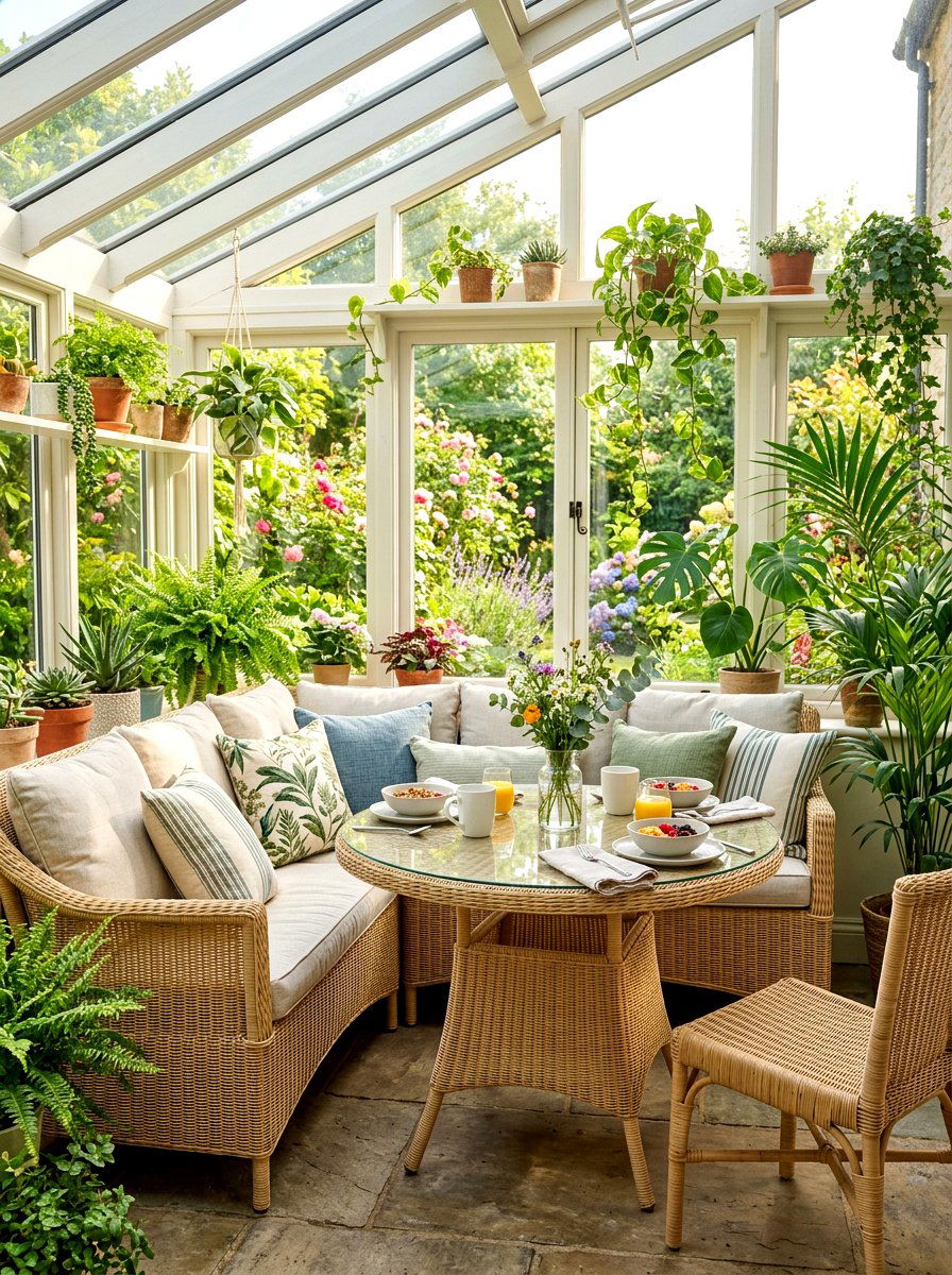 Sunroom breakfast nook - 30 banquette dining room ideas