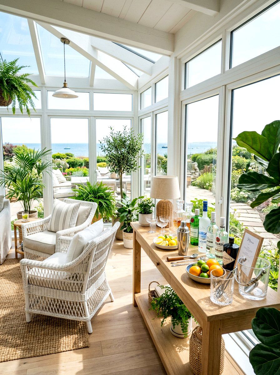 Sunroom cocktail setup - 30 cocktail nook ideas aesthetic