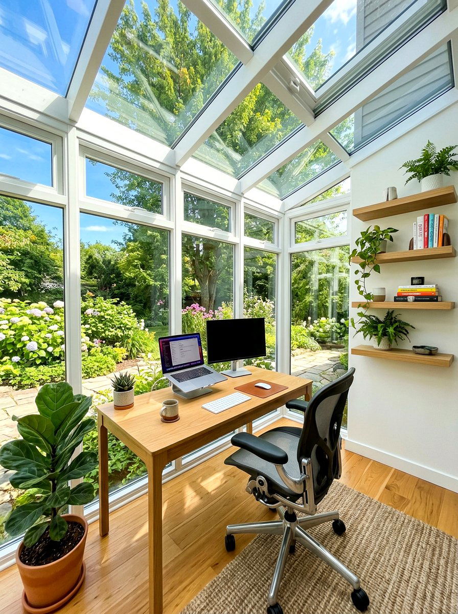 Sunroom home office - 30 elegant sunroom ideas